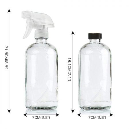 4x 500ml Clear Glass Spray Bottles Trigger Water Sprayer Aromatherapy Dispenser