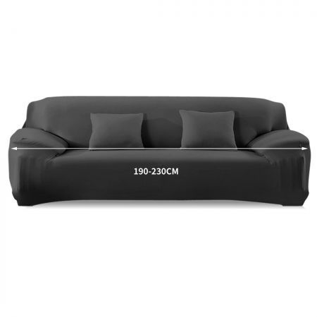 Easy Fit Stretch Couch Sofa Slipcovers Protectors Covers 3 Seater Black