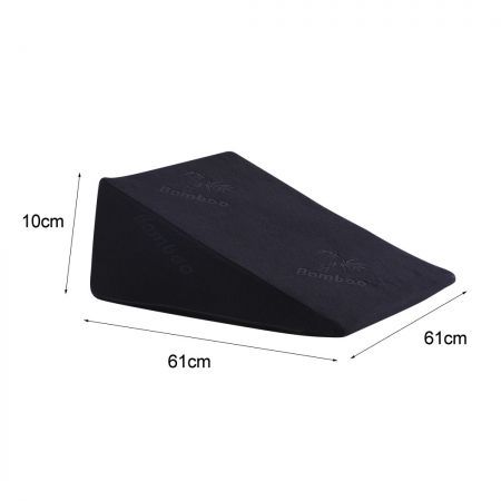 Cool Gel Memory Foam Bed Wedge Pillow With Cover Black 10