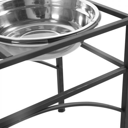 PaWz Dual Elevated Raised Pet Dog Puppy Feeder Bowl Stainless Steel Food Water Stand