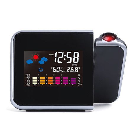 Weather Alarm Clock Max/ Min Temperature & Humidity Records Clock Digital Projection Clock