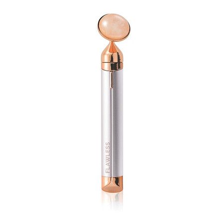 Flawless Contour Vibrating Facial Roller And Massager, Rose Quartz