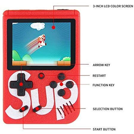 Game Box 500 in 1 Portable Mini Handheld Video Game Console + Gamepad Doubles Players