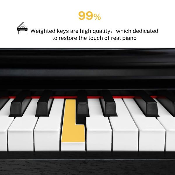 Melodic 88-Keys Digital Piano Full Size Hammer-Action Keys with Keyboard Cover