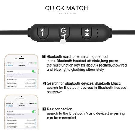 Wireless Headphones Bluetooth Earphone XT11 Neckband Sport Bass Headset Handsfree Earbuds with Micphone for iPhone Samsung