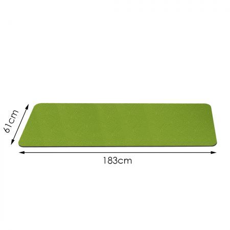 TPE Yoga Mat Eco Friendly Exercise Fitness Gym Pilates Non Slip Dual Layer Green