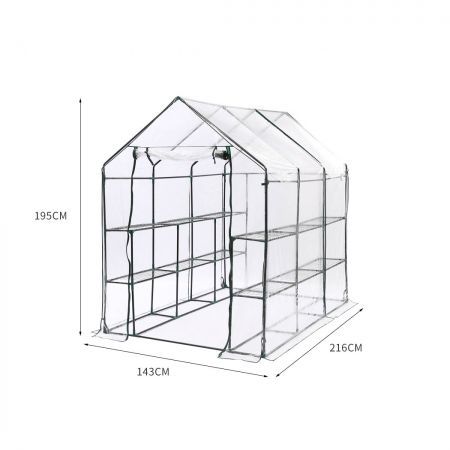 3 Tier Walk In Greenhouse Garden Shed PVC Cover Film Tunnel Green House Plant