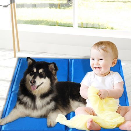 PaWz Pet Cooling Mat Gel Mats Bed Cool Pad Puppy Cat Non-Toxic Beds Summer Pads 96x81