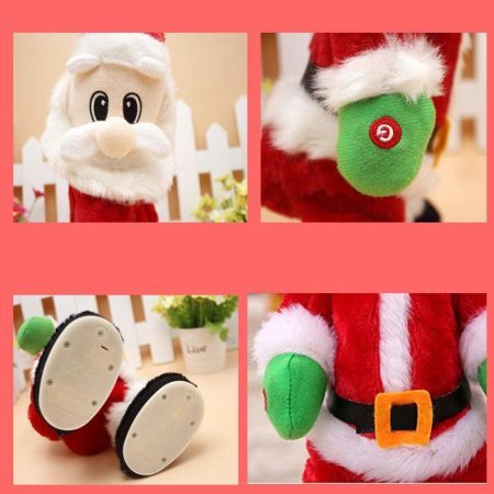 Santa Claus Electric Toy- Twisted Hip, Singing and Dancing Christmas Musical Doll (English Song)