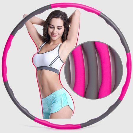 Fitness Exercise Weighted Hoola Hoop, Lose Weight by Fun Way to Workout, Fat Burning Healthy Model Sports Life, Detachable and Size Adjustable