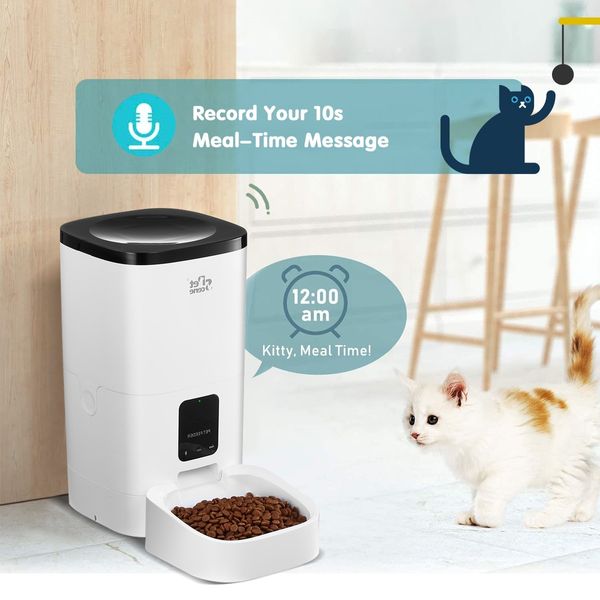 6L Automatic Pet Feeder Wi-Fi Enabled Smart Dog Cat Feeder with App Remote Control