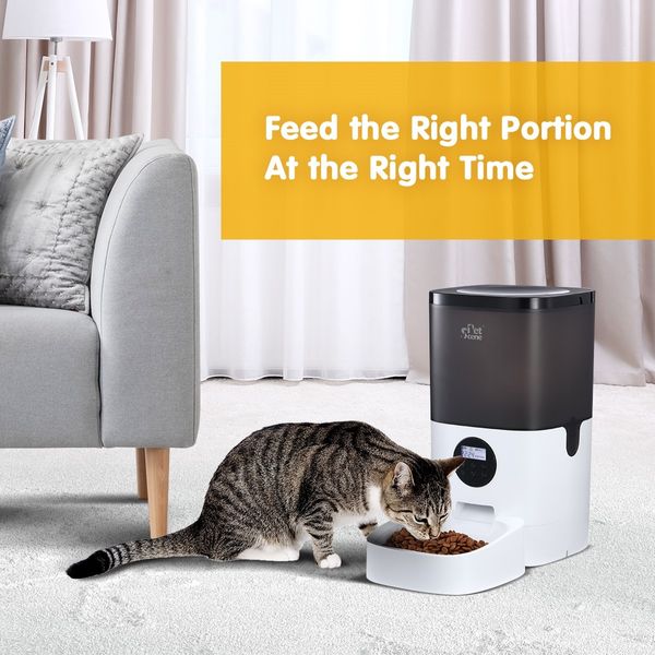 6L Automatic Pet Feeder Dog Cat Feeder Food Dispenser with LCD Screen