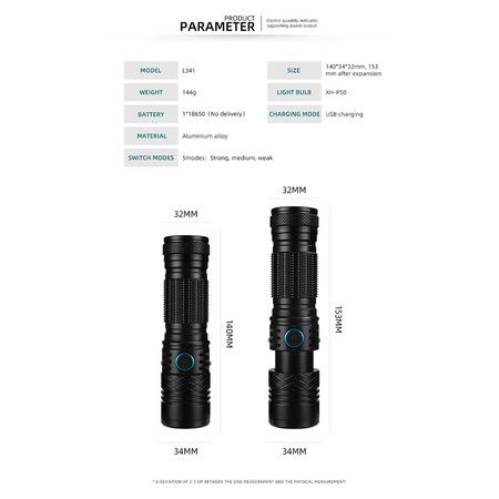 Flashlights,Led Tactical Flashlight with Rechargeable 18650 Batteries