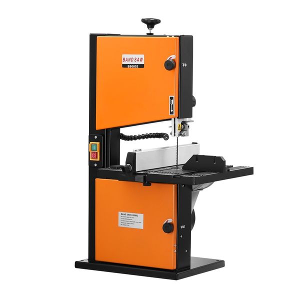 350W Bandsaw Wood Cutting Band Saw Blades Vertical Table Portable w/ LED Work Light