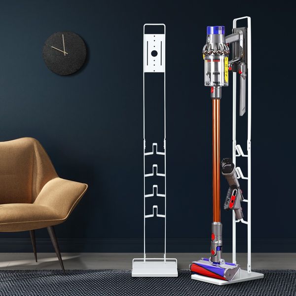 Freestanding Dyson Cordless Vacuum Cleaner Metal Stand Rack Hook V6 V7 V8 V10 V11 V12 V15 White