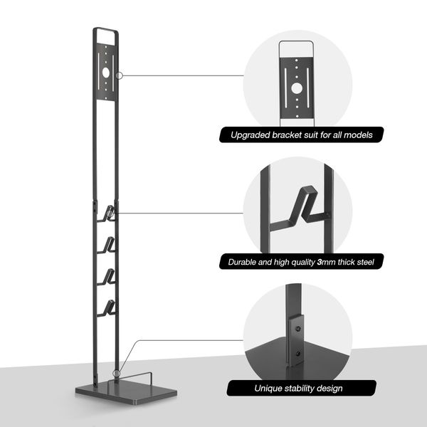 Freestanding Dyson Cordless Vacuum Cleaner Metal Stand Rack Hook V6 V7 V8 V10 V11 V12 V15 Grey