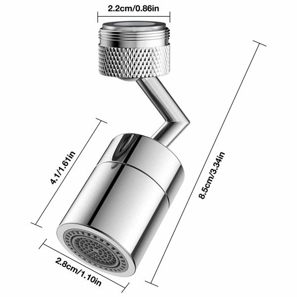 720 degree Rotatable  Universal Splash Filter Faucet, Anti-Splash,  4-Layer Net Filter, Double O-Ring  Leakproof