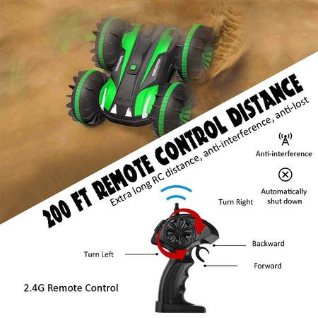 Remote Control Boat Waterproof RC Monster Truck Stunt Car for kid 5-10 Year Old