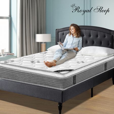 ROYAL SLEEP SINGLE Mattress Bed Resilience Foam Bonnell Spring Medium Firm 20cm