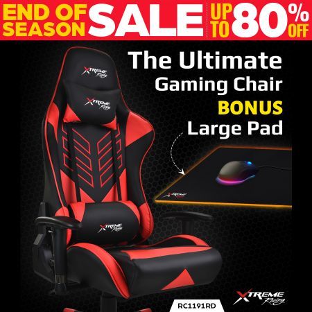 Xtreme Gaming Racing Office Chair PU Leather Computer Executive Ergonomic Seat A