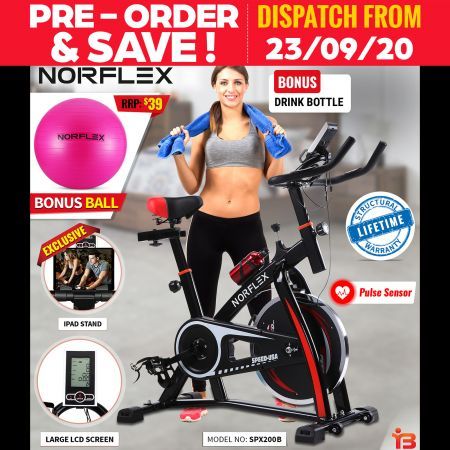 Norflex Spin Bike Exercise Ball Flywheel Fitness Commercial Home Workout Gym