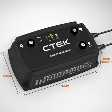 CTEK Smartpass 120S 120A Power Management System for 12V Starter Service Battery