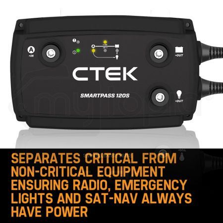 CTEK Smartpass 120S 120A Power Management System for 12V Starter Service Battery