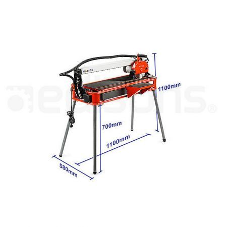 Baumr-AG BTS100 Tile Saw- Wet Cutting Table Rail Bridge Cutter Porcelain Ceramic