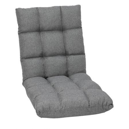 Adjustable Cushioned Floor Gaming Lounge Chair 99x41x12cm - Dark Grey