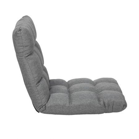 Adjustable Cushioned Floor Gaming Lounge Chair 99x41x12cm - Dark Grey