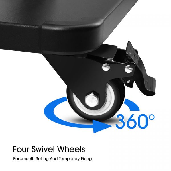 Mobile TV Stand Mount Bracket Trolley 32-75 Inch LED LCD Screen Monitor Television Cart with Media Storage Shelf Wheels Adjustable Freestanding
