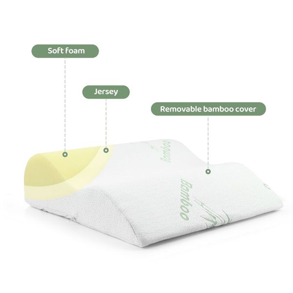 Pillow Foam Pillow Leg Raiser Support Bamboo Cover Elevation Bed Luxdream