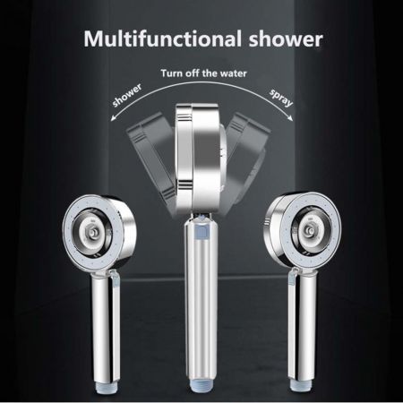 Double-Sided Water Shower Pressure Shower Handheld  Nozzle Spray With Shower Gel Container