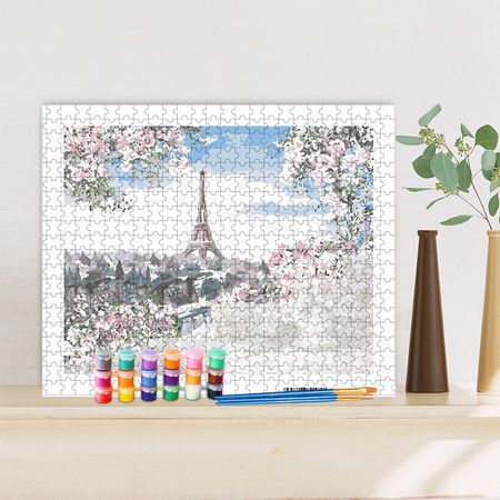 DIY Color Painting By Numbers 500pcs Puzzle Jigsaw #12