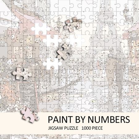 DIY Color Painting By Numbers 500pcs Puzzle Jigsaw #12