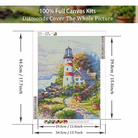 5D Diamond Painting Kits Full Drill Embroidery DIY Paintings Frameless 35*45cm #1