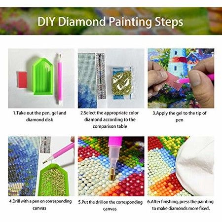 5D Diamond Painting Kits Full Drill Embroidery DIY Paintings Frameless 35*45cm #1