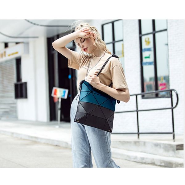 Reflective Women Fashion Versatile Handbag Tote Bag Shoulder Bag with Multiple Compartments