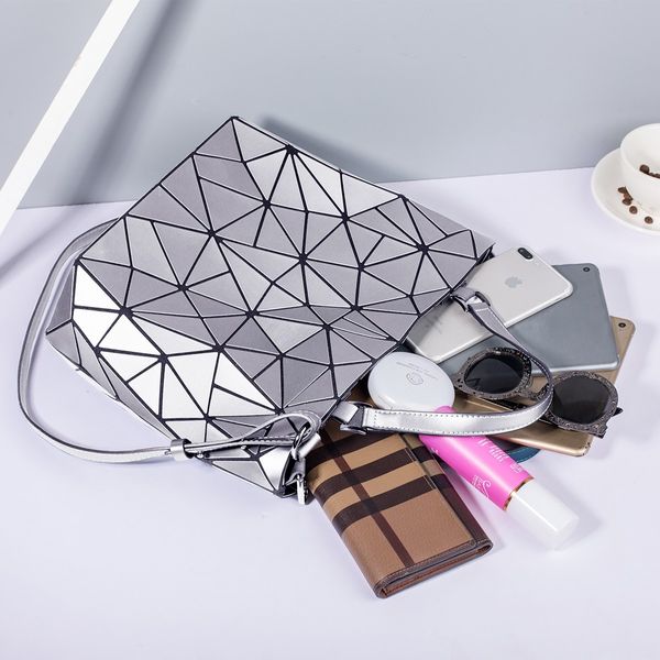 Reflective PU Leather Handbag for Women Ladies Bag Shoulder Crossbody Tote Bag