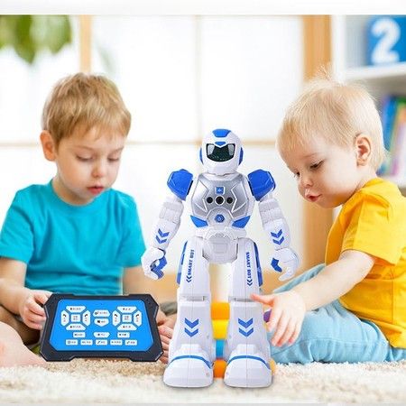 Rc Remote Control Robot Smart Action Toy for Kids Infra-Red Transmitter Allows Gesture