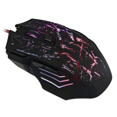 A874 7 Buttons USB Wired Gaming Mouse 1000 / 1600 / 2400 / 3200DPI with LED