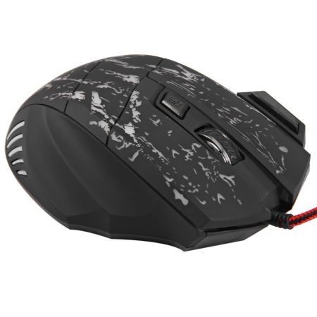 A874 7 Buttons USB Wired Gaming Mouse 1000 / 1600 / 2400 / 3200DPI with LED