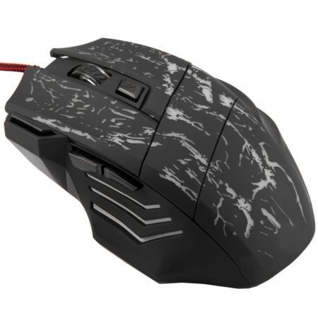 A874 7 Buttons USB Wired Gaming Mouse 1000 / 1600 / 2400 / 3200DPI with LED