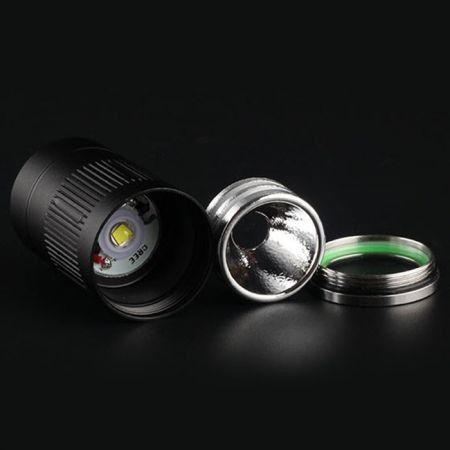 1A 1100Lm Waterproof LED Flashlight Torch Light ( 6500 - 7000K 1 x 18650 Battery )