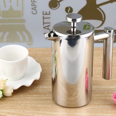 350ML Stainless Steel Insulated Coffee Tea Maker with Filter Double Wall