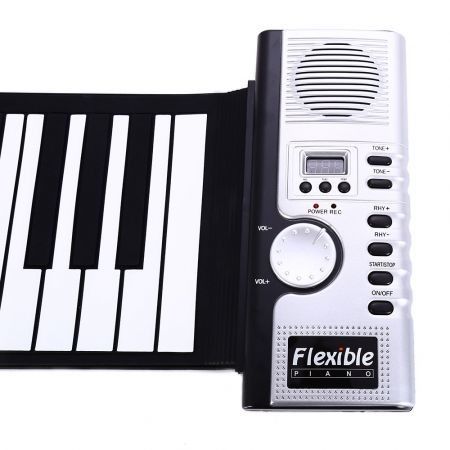 Flexible 61 Keys Soft Portable Electric Digital Roll-up Keyboard Piano