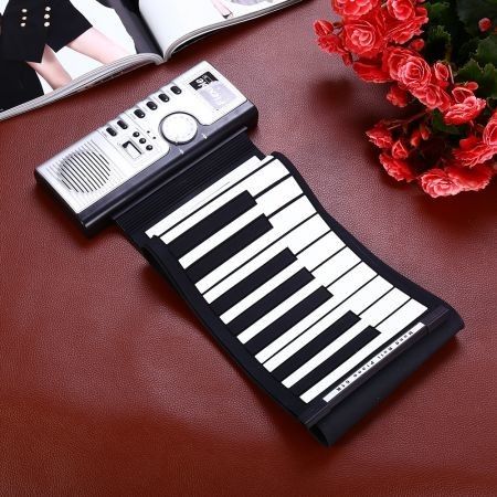 Flexible 61 Keys Soft Portable Electric Digital Roll-up Keyboard Piano