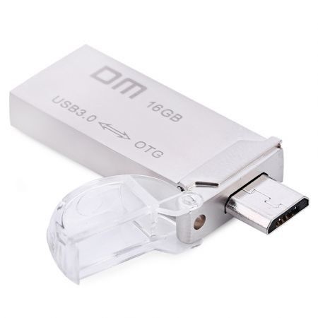 DM PD009 16GB USB 3.0 Stylish Metal Micro USB OTG Expansion U Disk