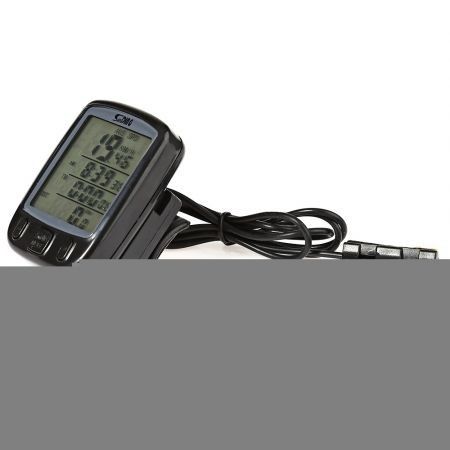 SunDing SD - 563B Outdoor Multifunction Water Resistant Cycling Odometer Speedometer LCD Green Backlight