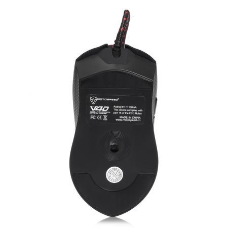 Motospeed V40 Professional USB Wired Gaming Mouse with LED Backlit Display